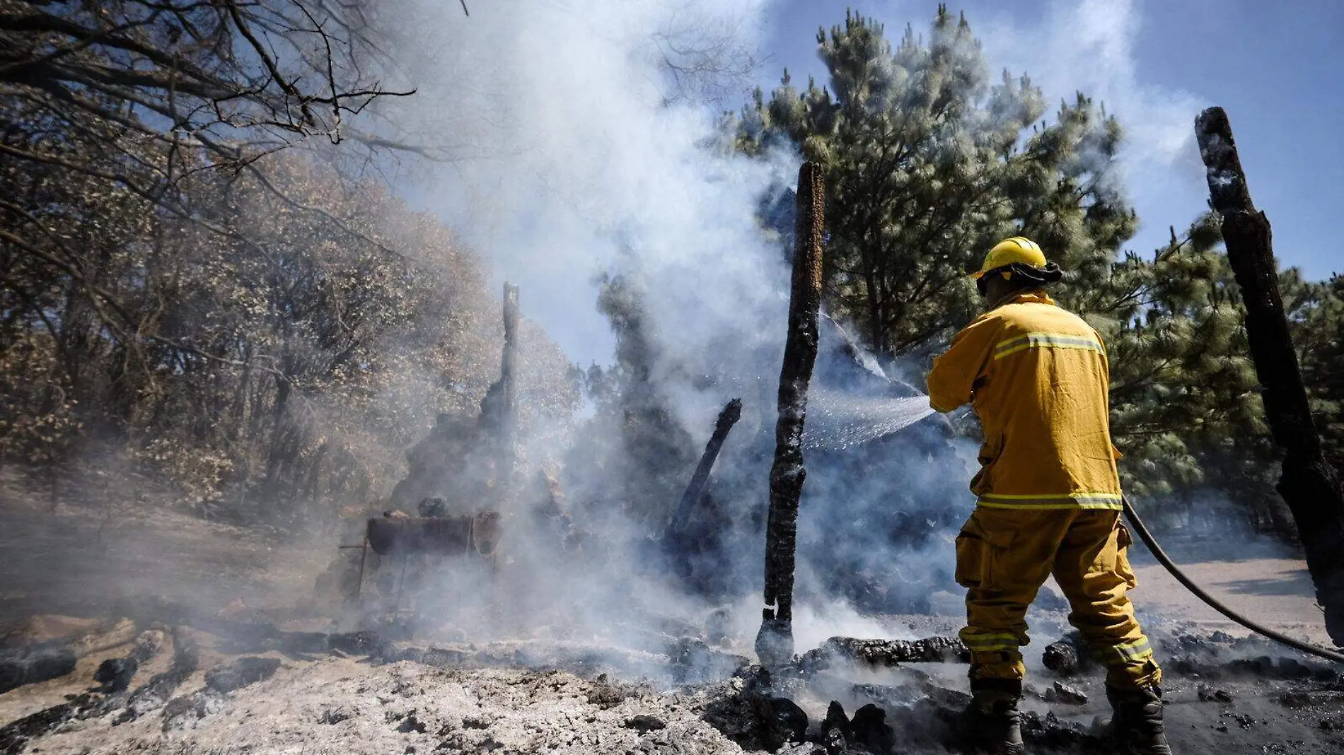 Brigadistas combate incendios forestales